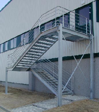 Steel stairways
